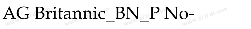 AG Britannic_BN_P No字体转换